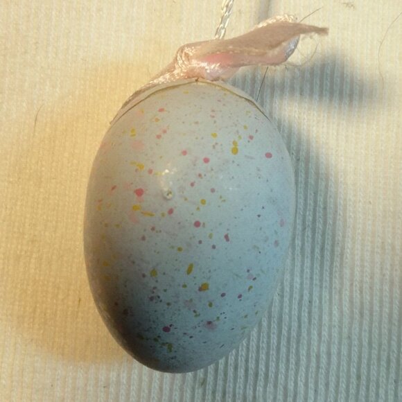 Happy Easter Bunny Wall Hanging Decoration Eggs Pink Bow - Picture 8 of 10